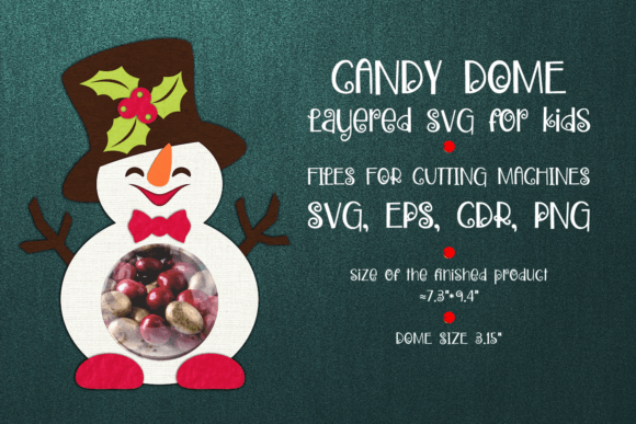 Download Snowman Candy Dome Christmas Paper Craft - Craft Collection