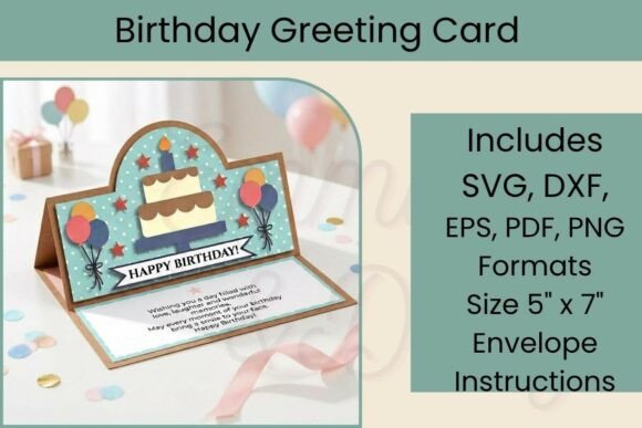 Download Birthday Card SVG, Pop Up Cake Design - Premium Resources