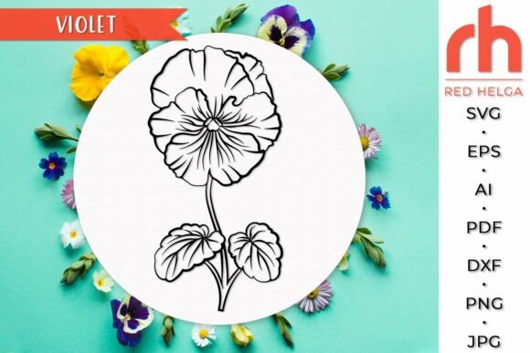 Download Violet SVG, Aquarius Birth Flower DXF - Flower dxf Collection