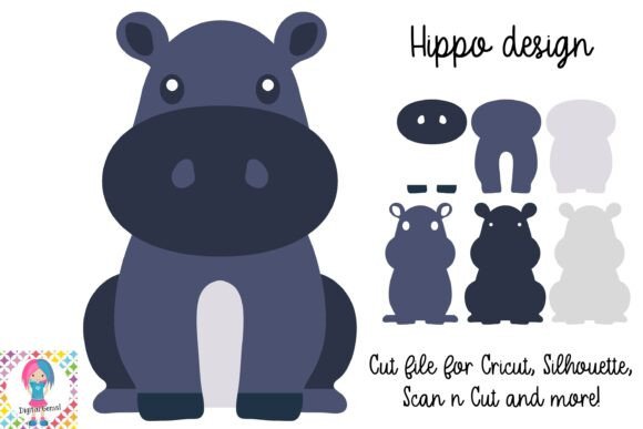 Download Hippo SVG | Animal Paper Craft Design. - Craft Collection