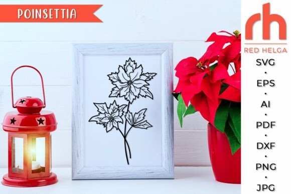 Download Poinsettia SVG, Sagittarius Flower DXF - Flower dxf Collection