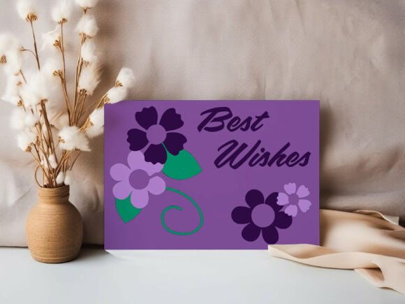 Download Layered Floral Greeting Card SVG: Handmade 3D Cut File - Handmade Collection