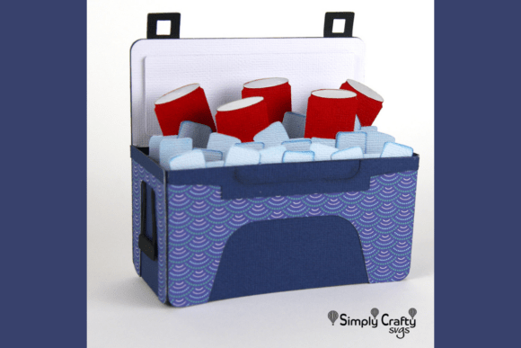 Download Ice Cooler with Cans Card SVG - Premium Resources