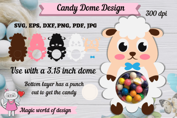 Download Easter Lamb Candy Dome Paper Craft Svg - Craft Collection