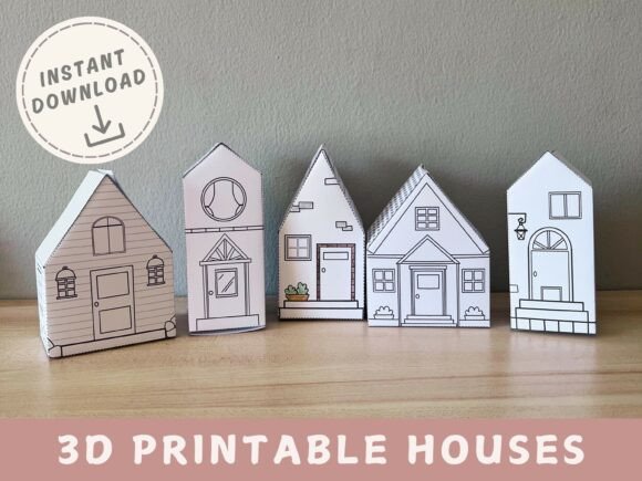 Download 3D Paper House DIY Craft for Kids - Craft Collection