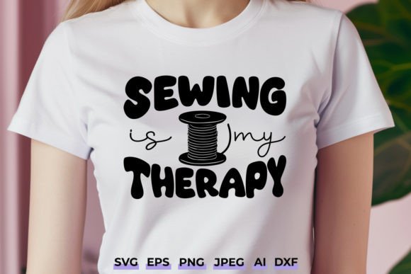 Download Sewing is My Therapy SVG Retro Crafting - Craft Collection