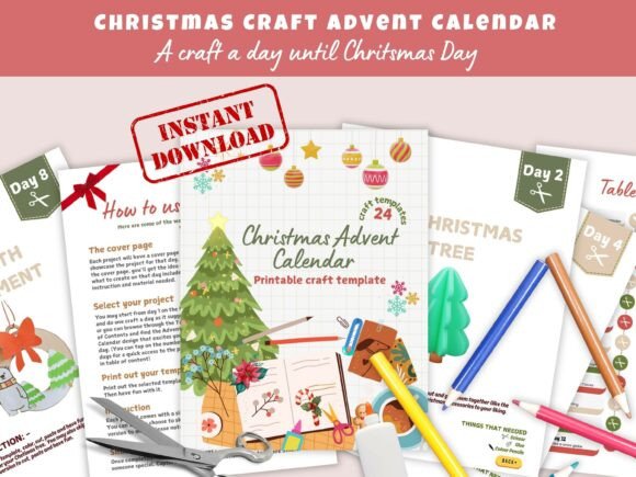 Download Christmas Advent Calendar Craft for Kids - Craft Collection