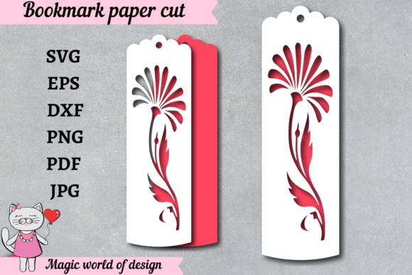 Download Paper Craft Flower Bookmark SVG - Craft Collection