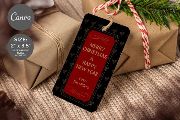 Download Black Christmas Gift Tag Template - Christmas gift tag template Collection